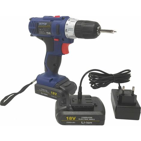 AVVITATORE TRAPANO BATTERIA 18V 2 BATTERIE LITIO RICARICABILE VALIGETTA 316