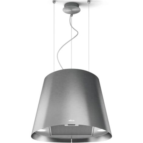 Elica – Hotte casquette suspendue 50 cm en inox – Débit d'air max 620 m3/h – Niveau sonore max 67 dB – Éclairage LED 2 x 2,5 W