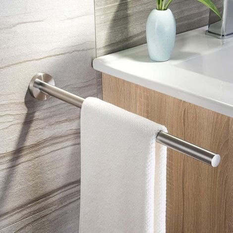 Porte-serviettes en acier inoxydable brossé, porte-serviettes de salle de bain, porte-serviettes mural (40 cm) - RWPorte-serviette (1/5)