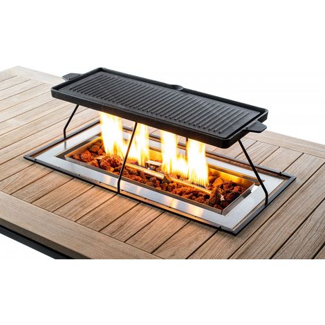 Happy Cocooning Mania Grillplatte für Einbau-Feuertische Grillaufsatz Gusseisen (1/2)