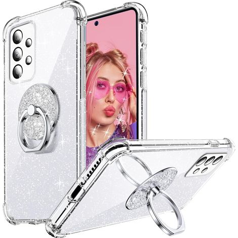 Schutzhülle aus Silikon mit Glitzer für Samsung Galaxy A53 mit Halterung SM-A5360 (1/5)