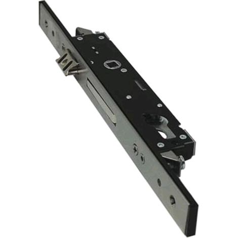 Serratura montante infilare 1410s omec b.q inox f.mm 25 f.sagom m1 trip+scr+q8 e.mm 30