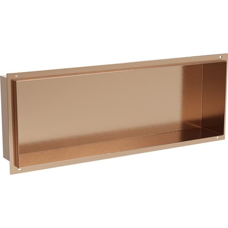 Mexen X-Wall-NR Nischenregal ohne Flansch 60 x 20 cm, gebürstetes Kupfer - 19C1602010 (1/5)