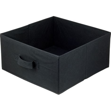 Boîte en carton Boîte textile 31x31x15 noire - black 31x31x15