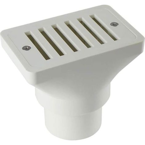 Grille de vidange de sol en ABS blanc de 5,1 cm pour trop-plein - Raccords de rechange pour piscine (1/5)