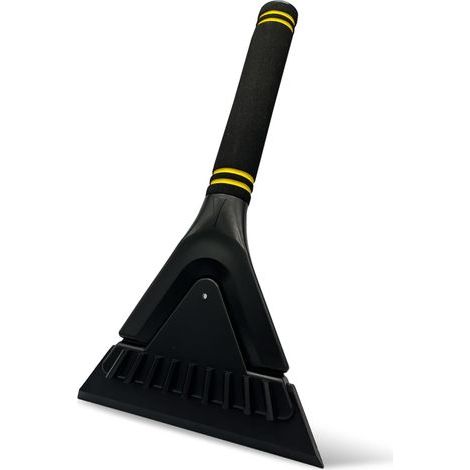 Eiskratzer für die Autoscheibe, ABS, ergonomischer, rutschfester Griff, multifunktional, 11,5 cm x 26 cm, 1 Stück, Schwarz (1/5)