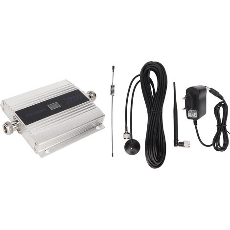 Amplificateur de Signal Téléphone Portable 4G, Répéteur GSM DCS WCDMA 1800MHz, Alimentation 100-240V, Prise UE Argenté (1/5)