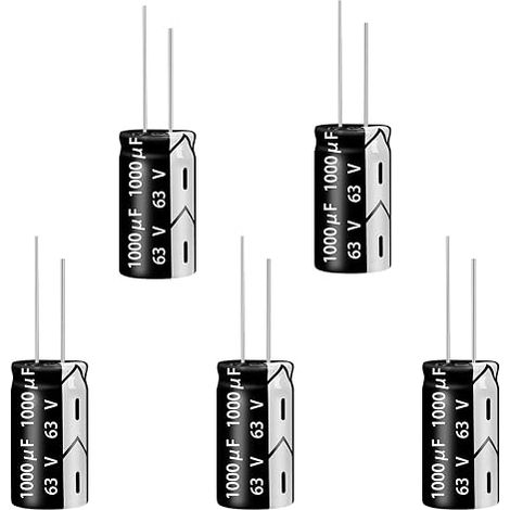 1000μF 63V 16x25mm 50/60HZ Condensateur électrolytique, Convient pour diverses applications électroniques et d'appareils ménagers (1/5)