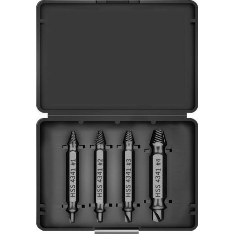 Extracteur de Rivets Double Tête en Plastique, Kit de 4 Pièces avec Boîte, Outil de Retrait pour Rivets Noirs 4341 (1/3)
