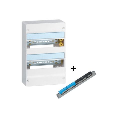 Legrand - DRIVIA - Coffret 2x13 + Bornier Triphasu00e9 + Neutre - Ref. : 401212+404814