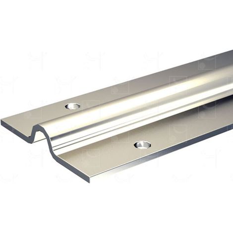 Mantion – Rail à visser pour galet à gorge ronde 60 mm – Longueur 3000 mm – Acier galvanisé – Fixation à visser