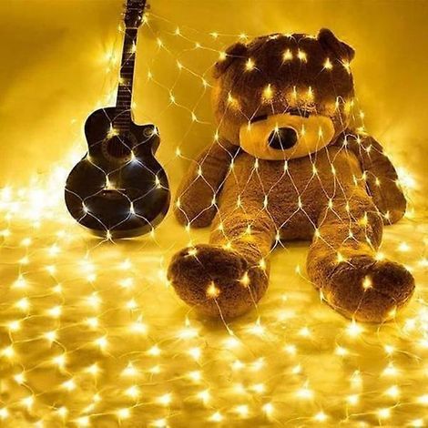 Filet lumineux LED blanc chaud 3 x 2 m, 192 LED, pour Noël (1/3)
