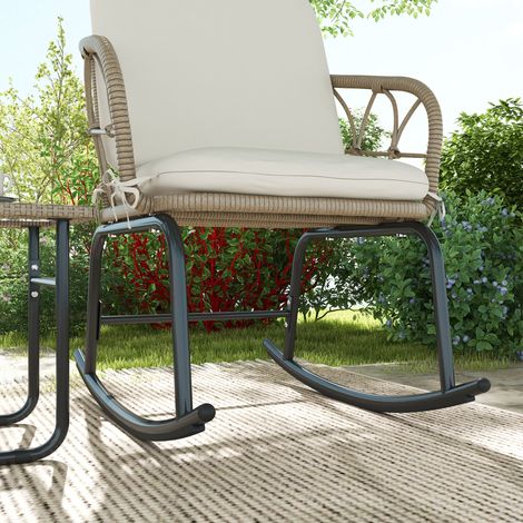 Sitzmöbel Sessel Garten 3 teilig Rattan Gelb HAVRYA (1/4)
