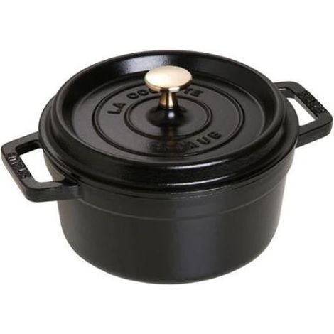 STAUB 1004067 Casseruola Cocotte Rotonda in Ghisa Smaltata 2,24 L Adatta a Tutti i Piani Cottura incluso Induzione colore Nero (1/4)
