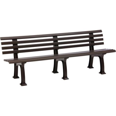 Banco da giardino Juist 4 -Vetro lunghezza 2000 mm marrone