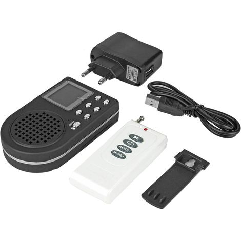 Amplificateur extérieur d'oiseau gazouillant simulé avec télécommande sans fil 110 sons d'animaux haut-parleur MP3 (1/5)