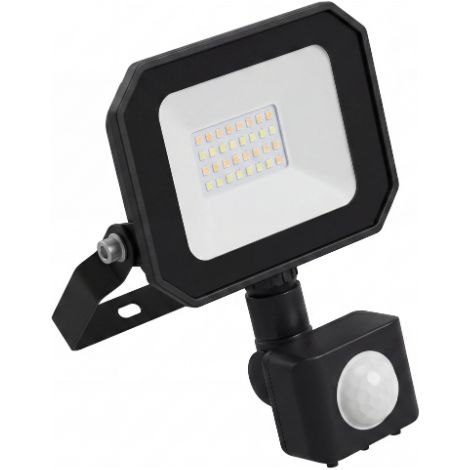 Projecteur LED Extérieur avec Détecteur 10W CCT IP65 Noir - 110 deg - Switch 3000-4000-6500K (1/3)
