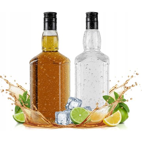 Daniel Flasche 500ml für Whisky Brandy Bourbon 0,5L Glasflaschen Bimberek (1/5)