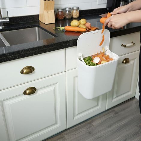 Pattumiera da cucina sospesa 9 litri - smaltimento rifiuti compatto
