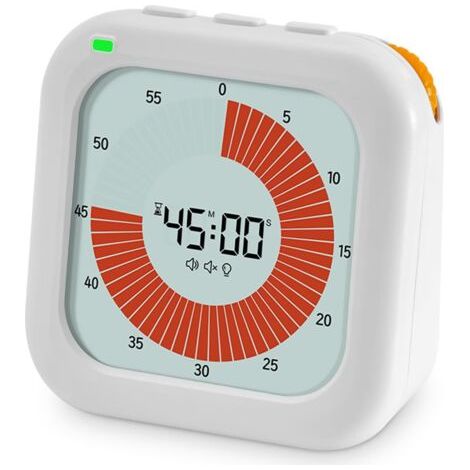 Minuteur Cuisine Minuteur Enfant, Compte à rebours de 60 Minutes Minuteur Visuel Enfant, Silencieux Outil de Gestion du Temps pour Cuisine, Salle de Classe, Réunions, Livré avec Une Pile (1/5)