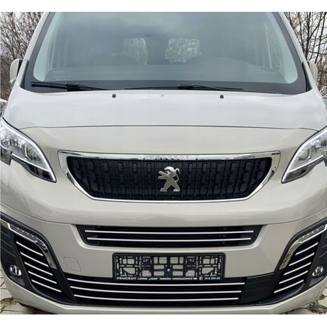 Grille de pare-chocs chromée pour Peugeot Expert – Installation rapide sans perçage – Améliore la visibilité et la sécurité