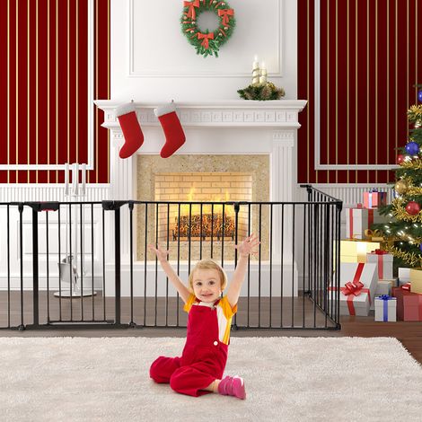 Barrière de Sécurité Enfant Grille Protection Cheminée Noir CWXT9663 DESIGN IN (1/3)