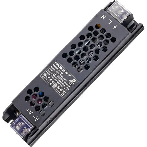 Alimentation LED 24V 60W, Transfo à Tension Constante 2,5A, 220V AC à DC 24 Volt pour Bande Lumineuse GU5.3 G4 CCTV (1/5)