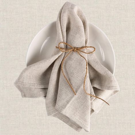 Lot de 6 Serviettes de Table en Tissu, 40 x 40 cm Serviettes de Table en Lin, réutilisables, décoration de Table de Mariage, Anniversaire, fête, dîner, café, Restaurant (1/5)