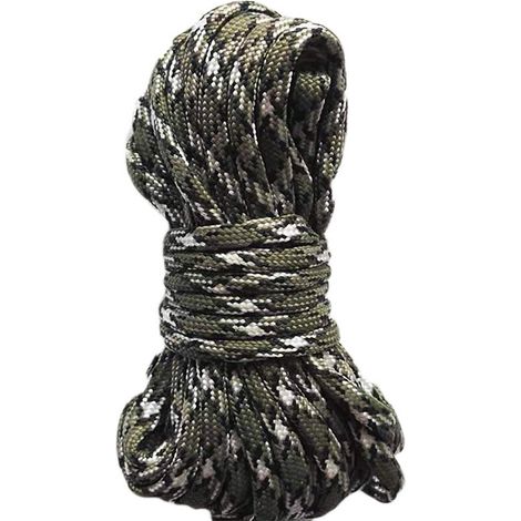 Morceau de corde de secours en extérieur, corde de parachute à 7 brins, corde d'alpinisme, corde tressée pour le camping et l'escalade