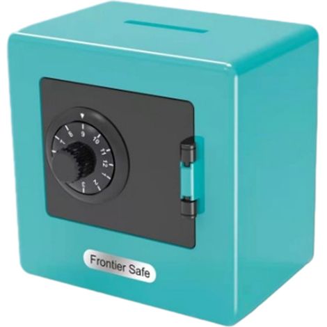 Boîte À Argent À Code - Tirelire En Plastique Carrée Pour Enfants - 8,7 x 8,7 x 7,7 cm - Vert Jaune Rose Bleu - 1 Pièce (1/5)