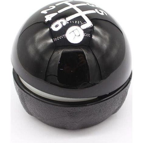 Pommeau de levier de vitesse compatible Fiat 500C, noir, 5 vitesses, 1 jeu de pièces pour levier de vitesse (1/4)