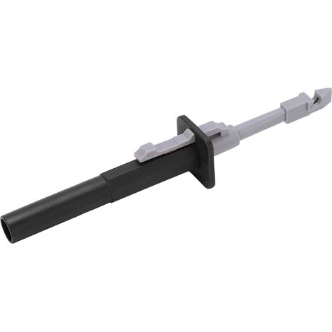 J.30020 Drahtdurchdringungs-Prüfspitze mit Klemme, verlustfrei, bruchsicher, mit 4-mm-Klinkenstecker für Multimeter, Schwarz (1/5)