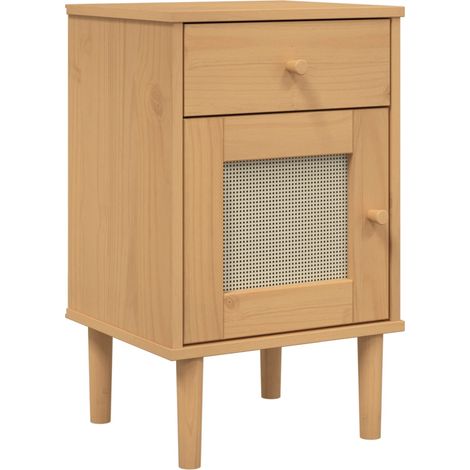 Maison Exclusive - Nachttisch SENJA Rattan-Look Braun 40x35x65cm