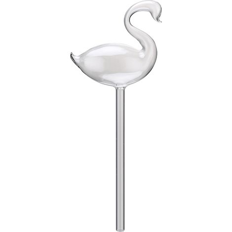 Arroseur automatique en verre pour plantes, système d'irrigation goutte-à-goutte autonome, capacité 250ml, design élégant cygne transparent, idéal intérieur extérieur (1/5)