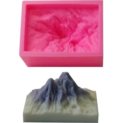 Moule à Résine Montagne Enneigée pour Aromathérapie et Décoration (1/4)
