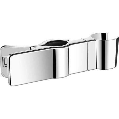 Supporto per Pomello Doccia, Supporto Regolabile per Doccetta - Rotazione a 45°, Supporto per Doccetta su Guida da 18 a 25 MM di Diametro, Supporto Doccia in ABS Cromato (Argento) (1/5)