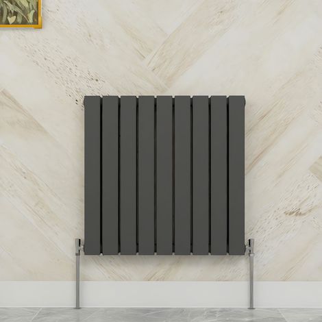 SKY Bathroom 600x612mm Double Anthracite Horizontal Flat Panel Radiator Designer Central Heating Radiator
