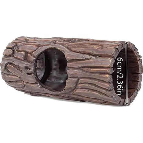 Tana rifugio per rettili, in plastica resistente, facile da installare, colore cioccolato. (1/2)