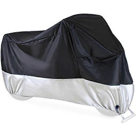 Housse universelle pour moto en polyester 190T, imperméable, résistante au soleil et à la poussière, avec œillets pour cadenas, compatible avec les motos, vélos électriques et scooters (RN).WHBYV (1/4)