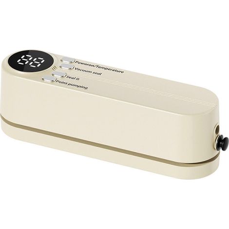 Mini machine à emballer sous vide sans fil, portable et rechargeable par USB, idéale pour la mise sous vide d'aliments secs et humides à la maison. Convient également aux collations et aliments humide (1/5)