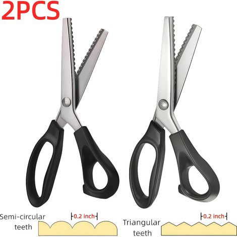 Deux ciseaux de tailleur professionnels - 5 mm - adaptés à la découpe de tissus (1/5)