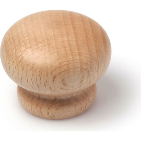 Pomo para mueble, modelo 260, de madera de haya, ø40 mm