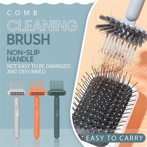 Brosse de nettoyage 2 en 1 pour brosses à cheveux, outil de nettoyage et de dépoussiérage pour la maison et le salon.