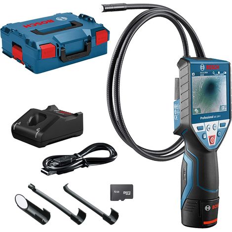Bosch GIC 120 C Professional Telecamera di ispezione a batteria 12 V 120 cm ( 0601241201 ) + 1x batteria 1,5 Ah + caricabatteria + L-Boxx