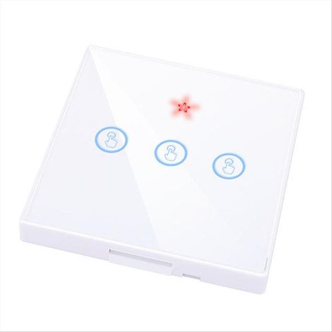 Interrupteur tactile intelligent pour maison connectée, éclairage électrique, télécommande 433 MHz, panneau mural, bouton récepteur, lampe LED, interrupteur triple (1/5)