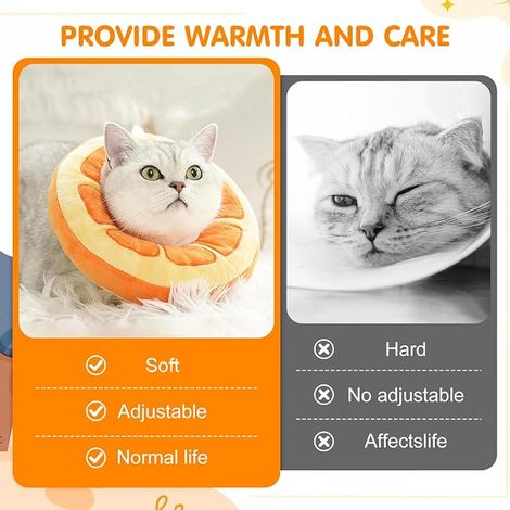 Collerette Chat, Anti Lechage, Régulable Confortable, pour la Convalescence des Chats et Petits Chiens (1/4)