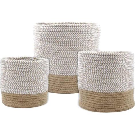 Set de 3 Paniers ou Cache-Pot en coton VANUA (1/5)