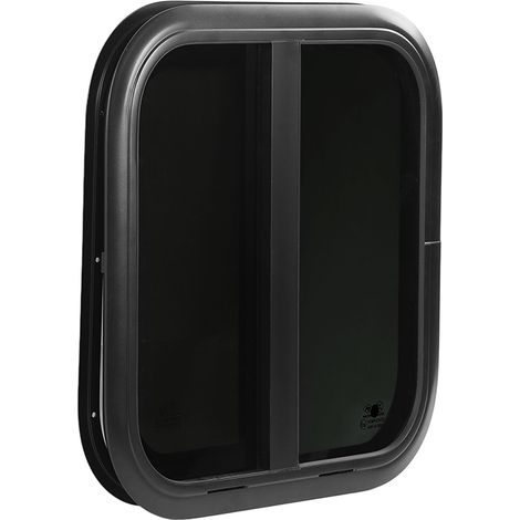 Fenêtre coulissante pour camping-car L500 H500 mm, en verre trempé anti-UV, avec moustiquaire amovible et cadre en alliage d'aluminium, pour une épaisseur de paroi de 31 à 36 mm (1,2 à 1,4 po). (1/5)