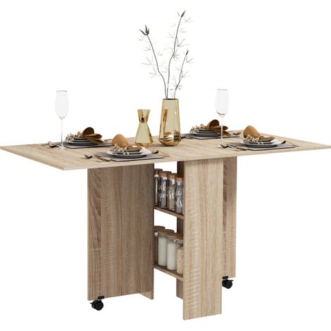 Table pliante CRUISE aspect bois naturel (1/5)