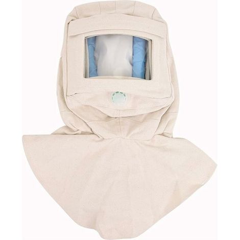 Sandblasting hood, windproof/sandblasting mask, dust mask (beige) (1/5)